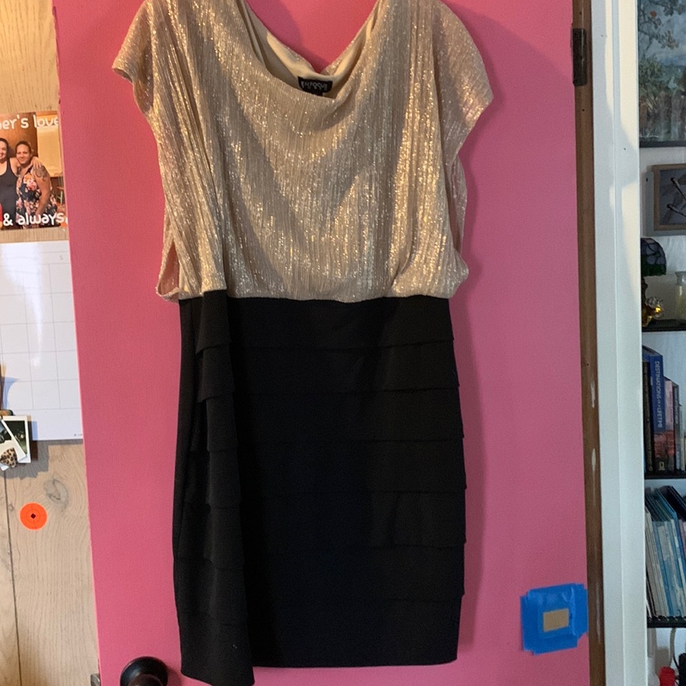 Gold/black special occasion dress